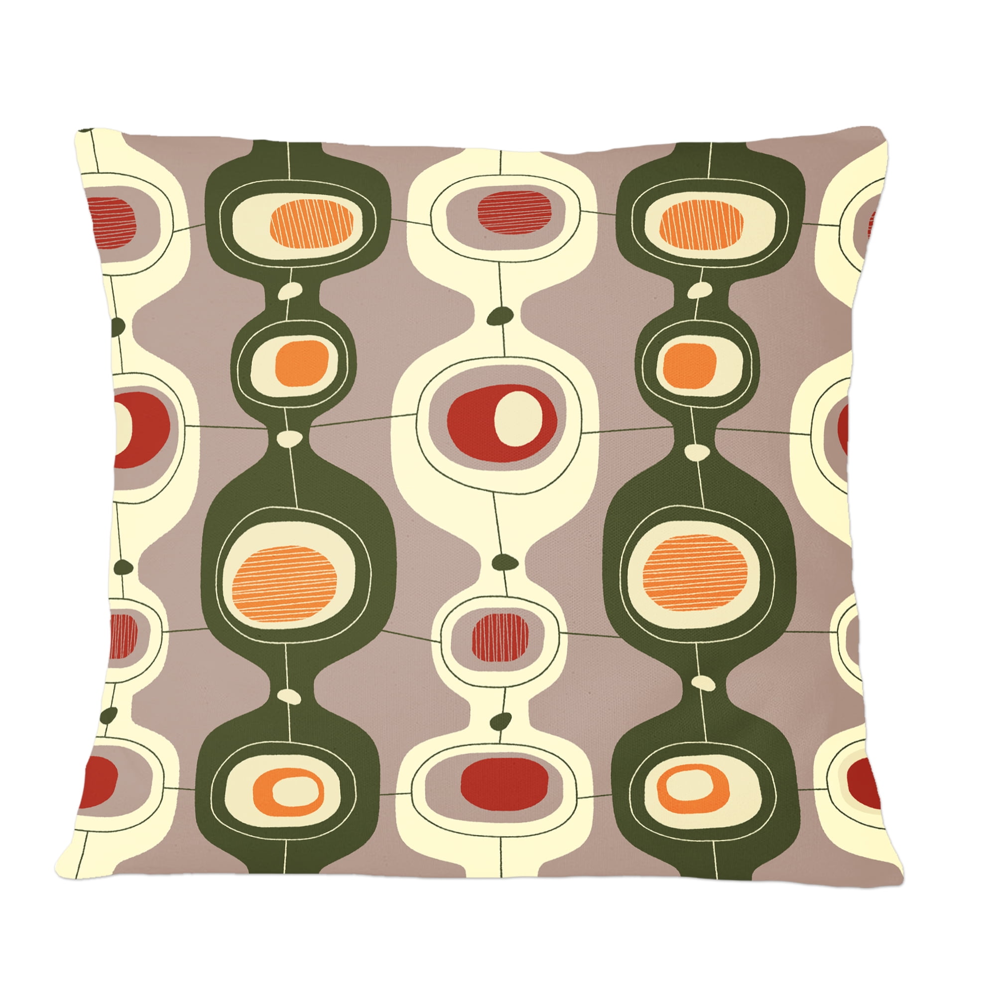 Designart Retro Abstract Design X' Mid-Century Modern Throw Pillow - 12x20