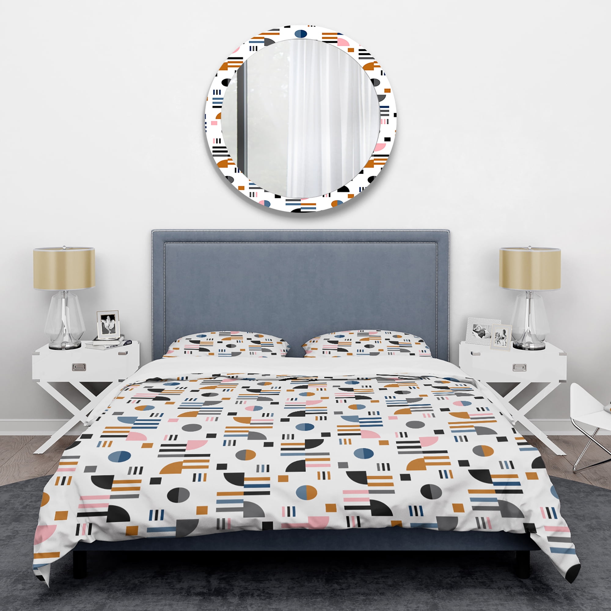 Designart 'Retro Abstract Design XI' Mid-Century Modern Duvet Cover Set