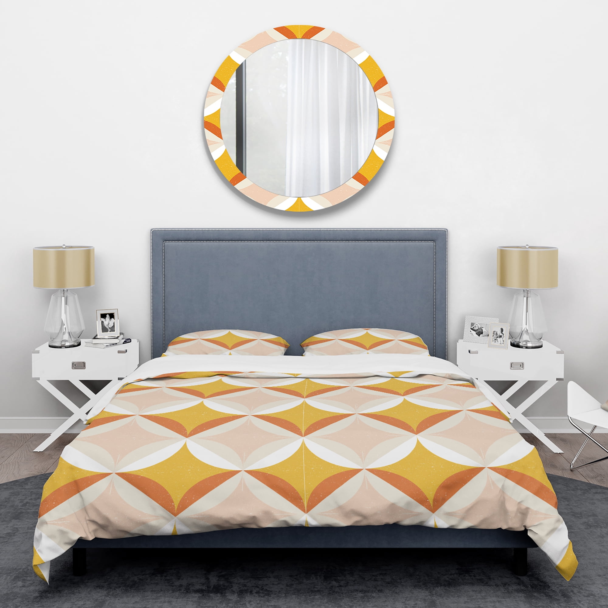Designart 'Retro Abstract Design XII' Mid-Century Modern Duvet Cover Set