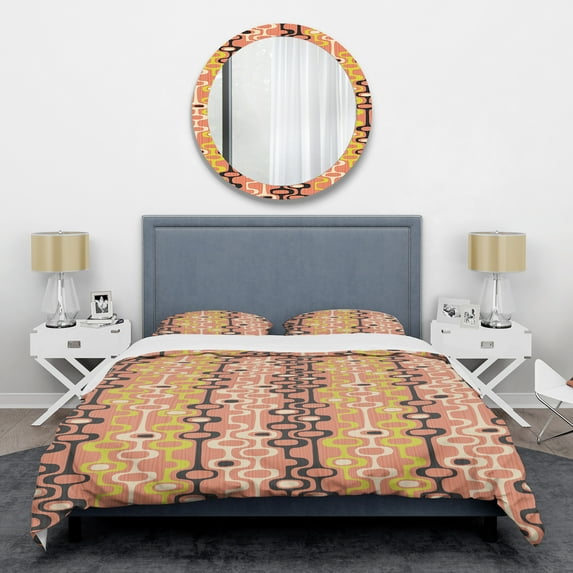 Designart 'Retro Abstract Design XIII' Mid-Century Modern Duvet Cover Set