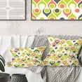 thumbnail image 1 of Designart Retro Abstract Drops II' Mid-Century Modern Throw Pillow - 18x18, 1 of 2