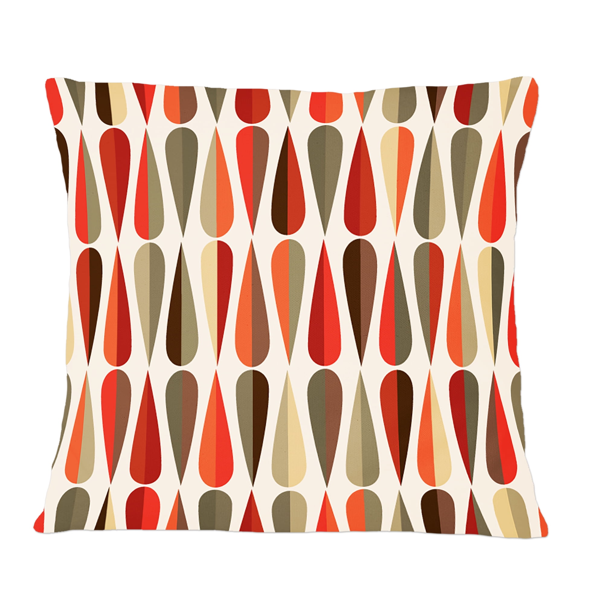 Designart Retro Abstract Drops IV' Mid-Century Modern Throw Pillow - 12x20