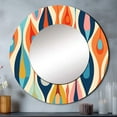 thumbnail image 1 of Designart "Retro Abstract Drops XI Playful Color Splashes" Modern Geometric Rund Mirror For Wall Decor - Large Multi-Color Round Print Mirror - Round Mid-Century Mirror 29" x 29" Inch, 1 of 5