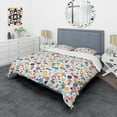 thumbnail image 1 of Designart 'Retro Abstract Geometric Pattern' Mid-Century Modern Duvet Cover Set, 1 of 4