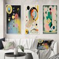 thumbnail image 1 of Designart "Retro Abstract Illustration Divine Secrets VI" Modern Geometric Framed Wall Art Set Of 3 - Blue Abstract Frame Gallery Wall Set For Home Decor, 1 of 7