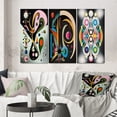 thumbnail image 1 of Designart "Retro Abstract Illustration Divine Secrets VII" Modern Geometric Wall Art Set Of 3 - Multicolor Abstract Gallery Set For Office Decor, 1 of 7