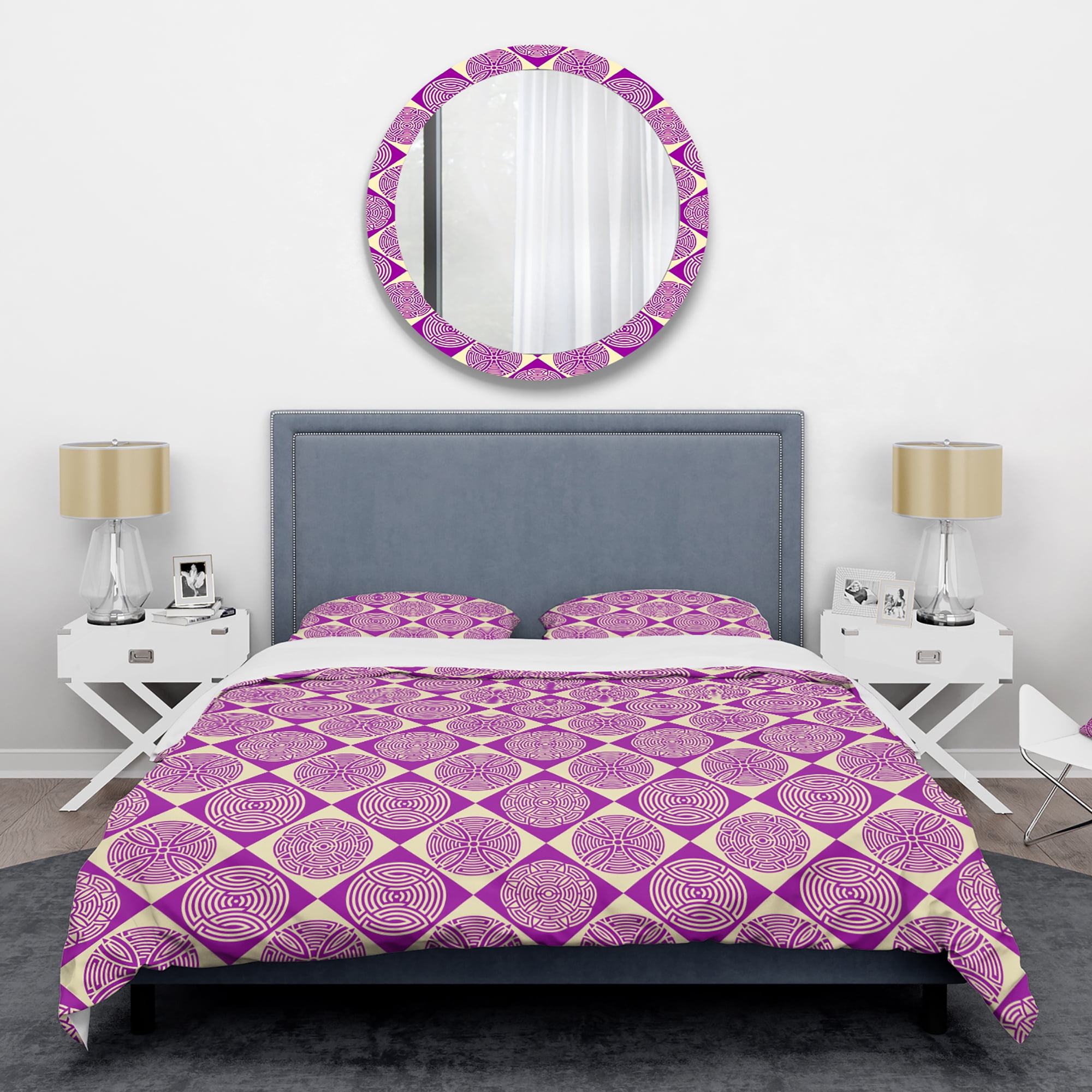 Designart 'Retro Abstract Pattern Design I' Mid-Century Modern Duvet Cover Set
