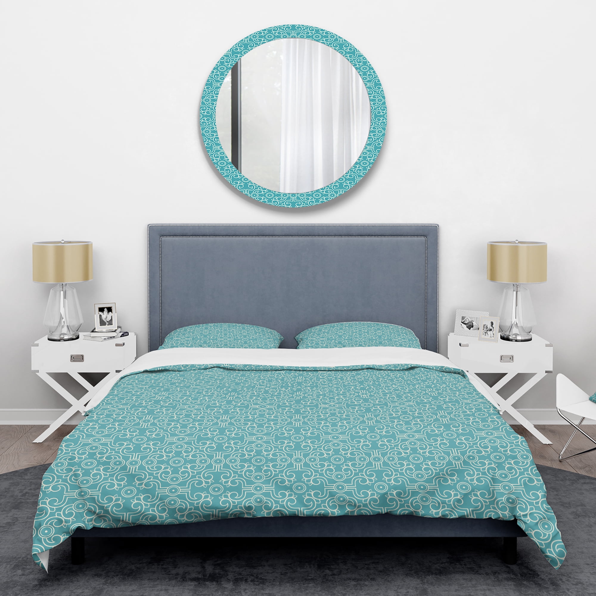 Designart 'Retro Abstract Pattern Design III' Mid-Century Modern Duvet Cover Set