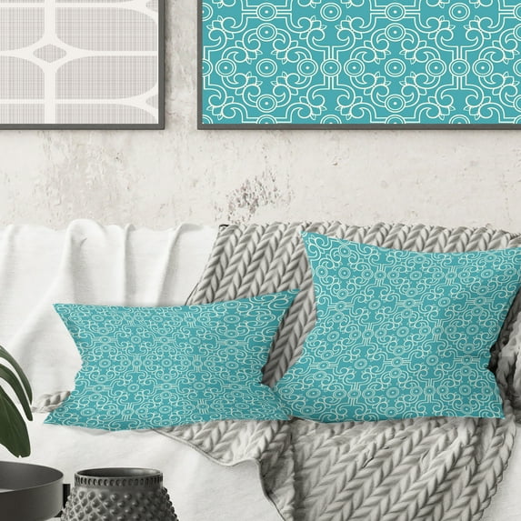 Designart Retro Abstract Pattern Design III' Mid-Century Modern Throw Pillow - 18x18