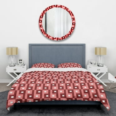 Designart 'Retro Abstract Pattern Design IV' Mid-Century Modern Duvet Cover Set