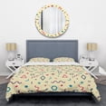 thumbnail image 1 of Designart 'Retro Abstract Pattern Design VI' Mid-Century Modern Duvet Cover Set, 1 of 4