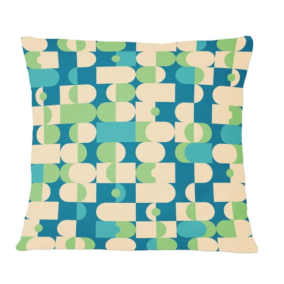 Designart Retro Abstract Pattern I' Mid-Century Modern Throw Pillow - 12x20