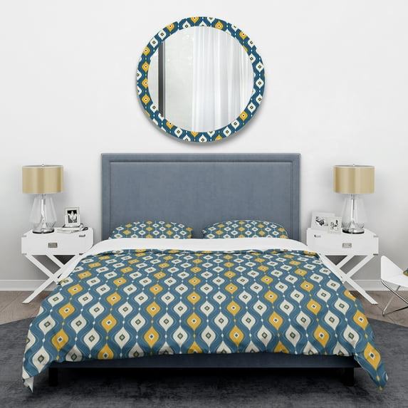 Designart 'Retro Abstract Pattern II' Mid-Century Modern Duvet Cover Set