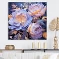 thumbnail image 1 of Designart "Retro Blue And Pink Peonies In Full Bloom" Poppies Wall Art Prints, 1 of 7