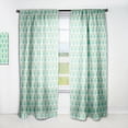 thumbnail image 1 of Designart 'Retro Butterflies On Green' Mid-Century Modern Curtain Panel, 1 of 5