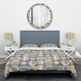 thumbnail image 1 of Designart 'Retro Circular Design I' Mid-Century Modern Duvet Cover Set, 1 of 4