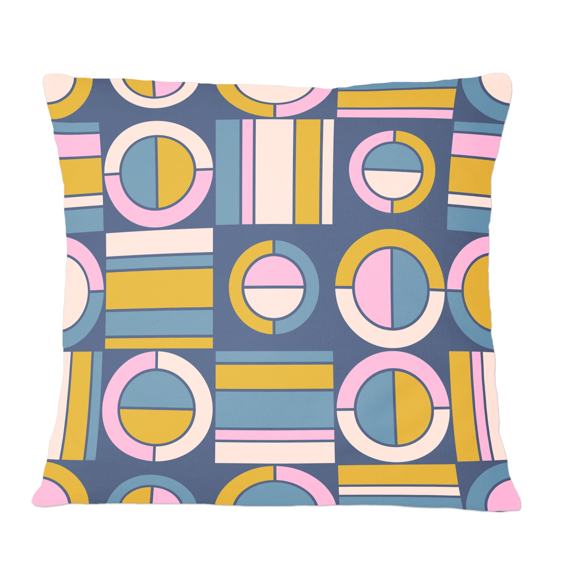 Designart Retro Circular Design I' Mid-Century Modern Throw Pillow - 12x20