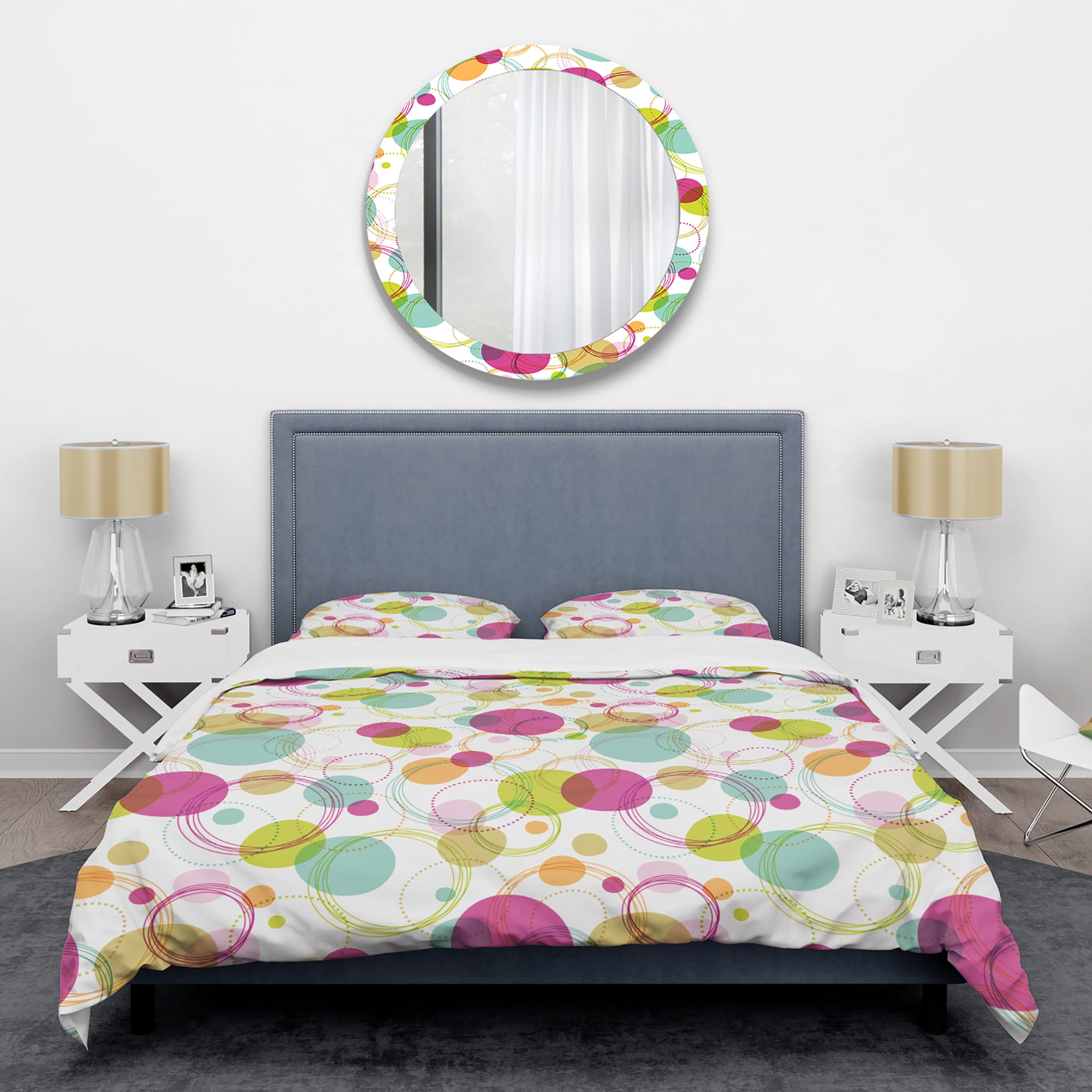 Designart 'Retro Circular Design II' Mid-Century Modern Duvet Cover Set