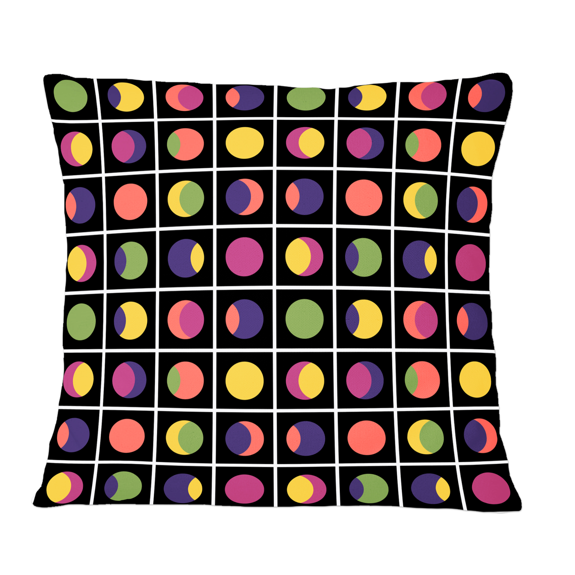 Designart Retro Circular Moons' Mid-Century Modern Throw Pillow - 12x20
