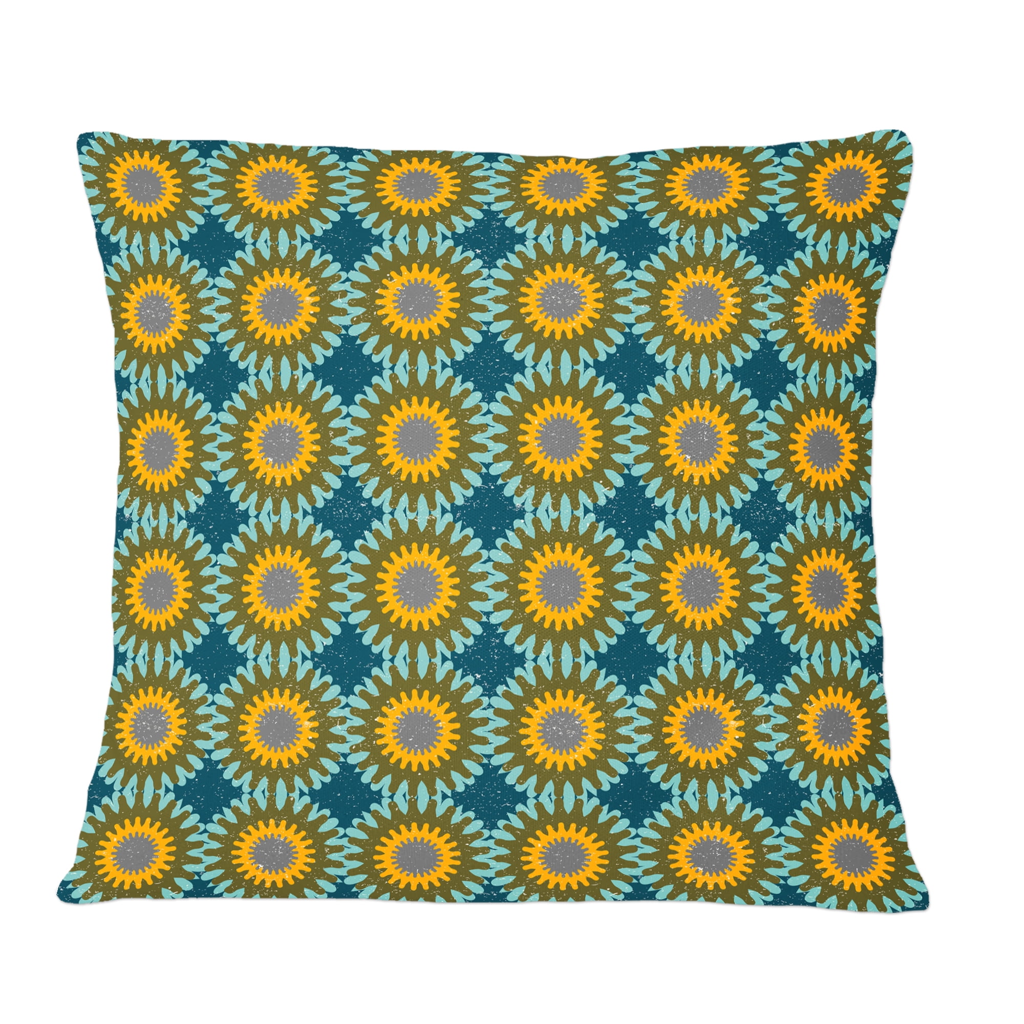 Designart Retro Circular Pattern I' Mid-Century Modern Throw Pillow - 12x20