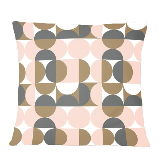 Designart Retro Circular Pattern IV' Mid-Century Modern Throw Pillow - 12x20