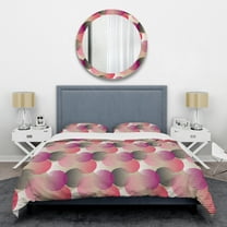 Designart 'Retro Circular Pattern VIII' Mid-Century Modern Duvet Cover Set