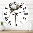 thumbnail image 1 of Designart 'Retro Cotton Flower' Traditional Wall Clock, 1 of 5