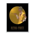 thumbnail image 1 of Designart 'Retro Fashion Glamour Afro American Woman' Modern Framed Canvas Wall Art Print, 1 of 5