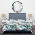 thumbnail image 1 of Designart 'Retro Floral Botanical Design II' Mid-Century Modern Duvet Cover Set, 1 of 4
