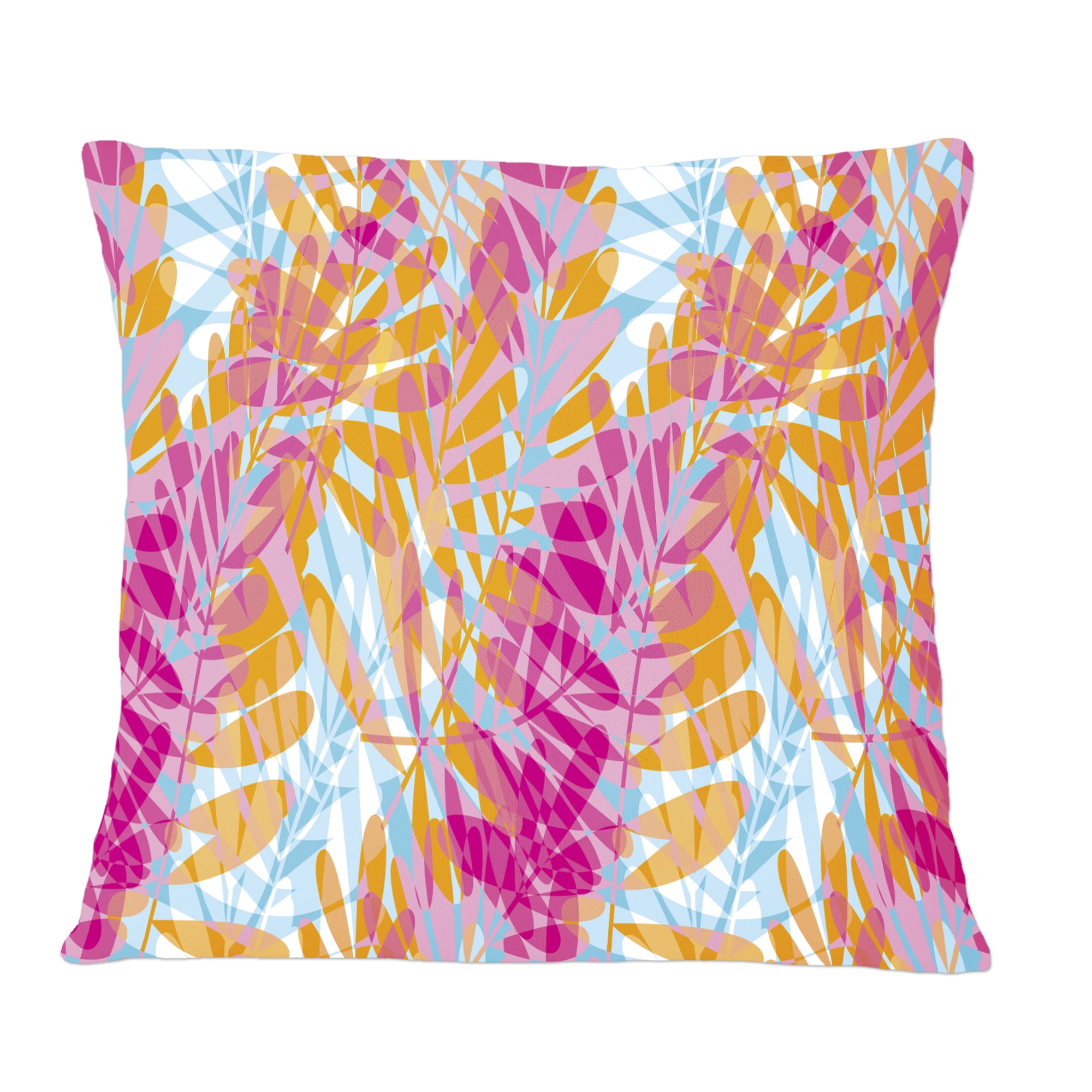 Designart Retro Floral Pattern III' Mid-Century Modern Throw Pillow - 12x20