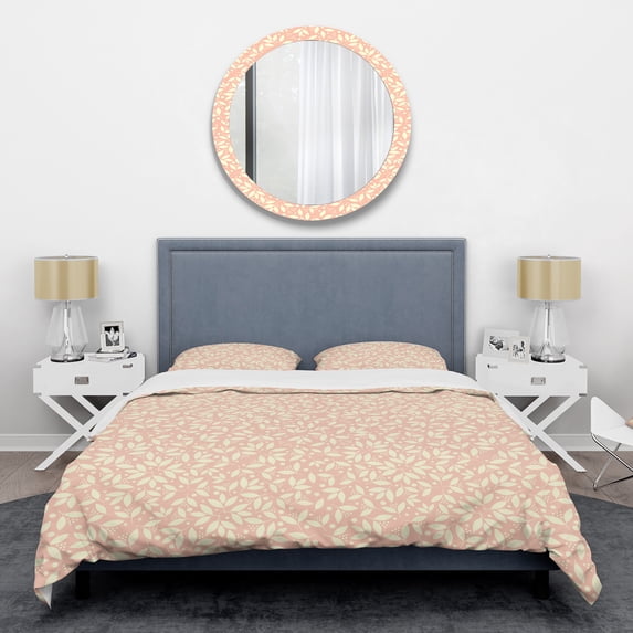 Designart 'Retro Floral Pattern V' Mid-Century Modern Duvet Cover Set