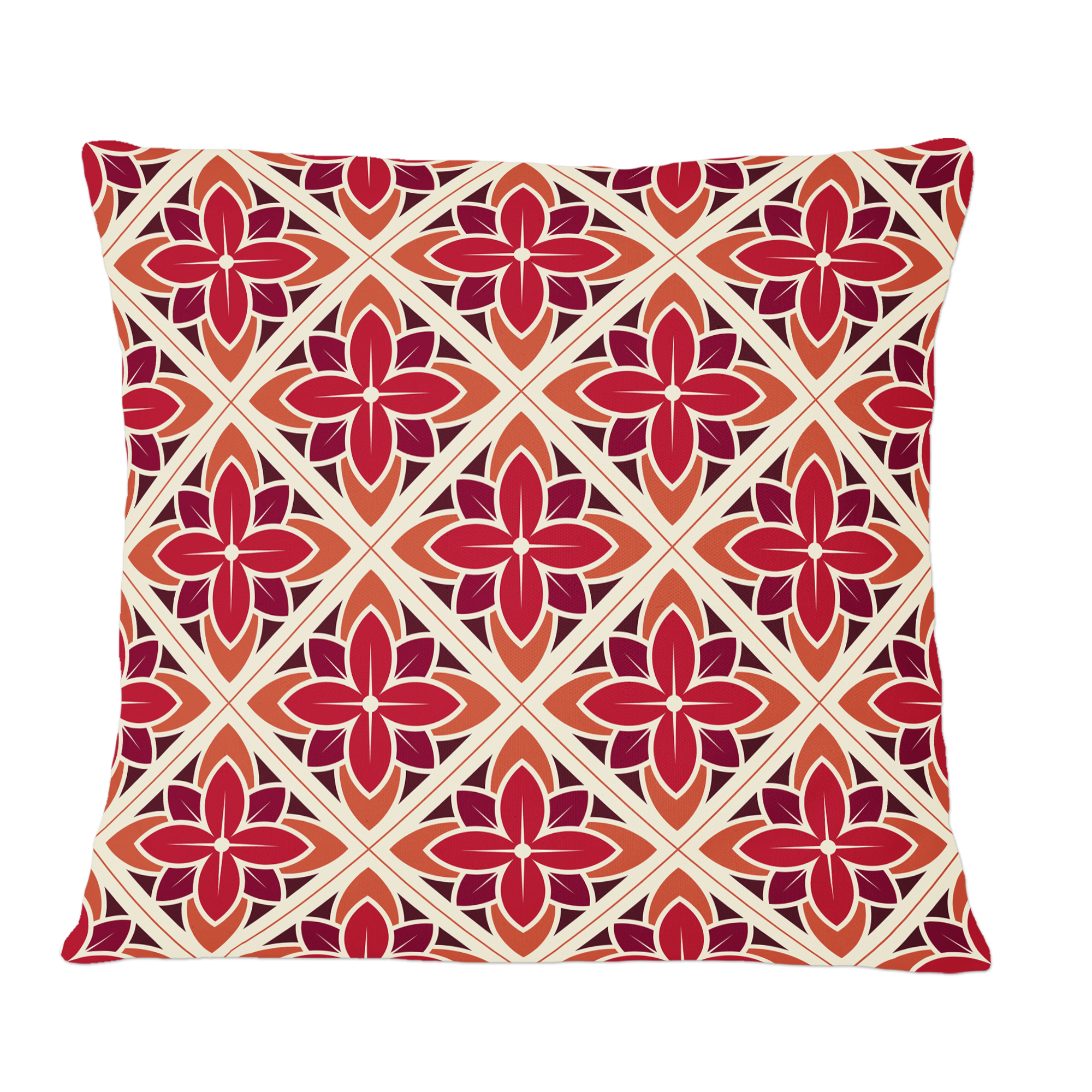 Designart Retro Floral Pattern VI' Mid-Century Modern Throw Pillow - 12x20