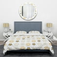 thumbnail image 1 of Designart 'Retro Floral Pattern VIII' Mid-Century Modern Duvet Cover Set, 1 of 4