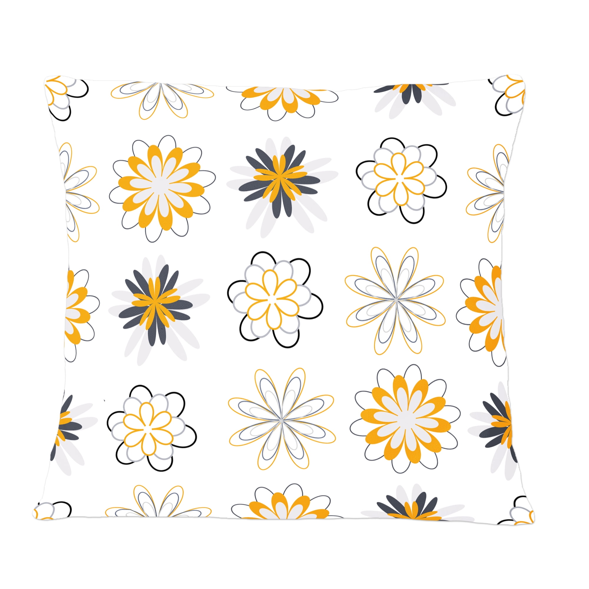 Designart Retro Floral Pattern VIII' Mid-Century Modern Throw Pillow - 12x20