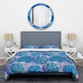 thumbnail image 1 of Designart 'Retro Floral Pattern X' Mid-Century Modern Duvet Cover Set, 1 of 4