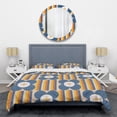 thumbnail image 1 of Designart 'Retro Floral Pattern XI' Mid-Century Modern Duvet Cover Set, 1 of 4
