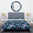 thumbnail image 1 of Designart 'Retro Floral Pattern XIV' Mid-Century Modern Duvet Cover Set, 1 of 4