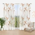 thumbnail image 1 of Designart 'Retro Flowers Pattern I' Mid-Century Modern Curtain Panel, 1 of 4