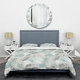 thumbnail image 1 of Designart 'Retro Foliage Design I' Mid-Century Modern Duvet Cover Set, 1 of 4