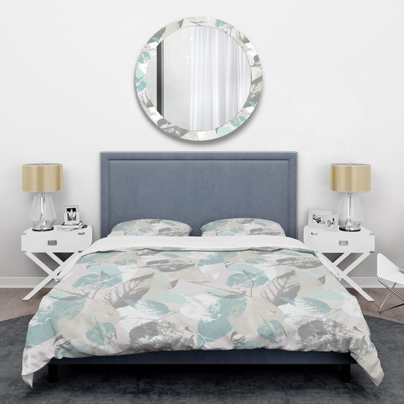 Designart 'Retro Foliage Design I' Mid-Century Modern Duvet Cover Set