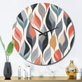 thumbnail image 1 of Designart "Retro Foliage Dream I" Modern Geometric Oversized Wall Clock, 1 of 1