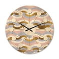 thumbnail image 1 of Designart 'Retro Geometric Braids Wave' Mid-Century Modern Wood Wall Clock, 1 of 5