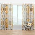 thumbnail image 1 of Designart 'Retro Geometric Design I' Mid-Century Modern Curtain Panel, 1 of 4