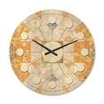 thumbnail image 1 of Designart 'Retro Geometric Design I' Mid-Century Modern Wood Wall Clock, 1 of 5