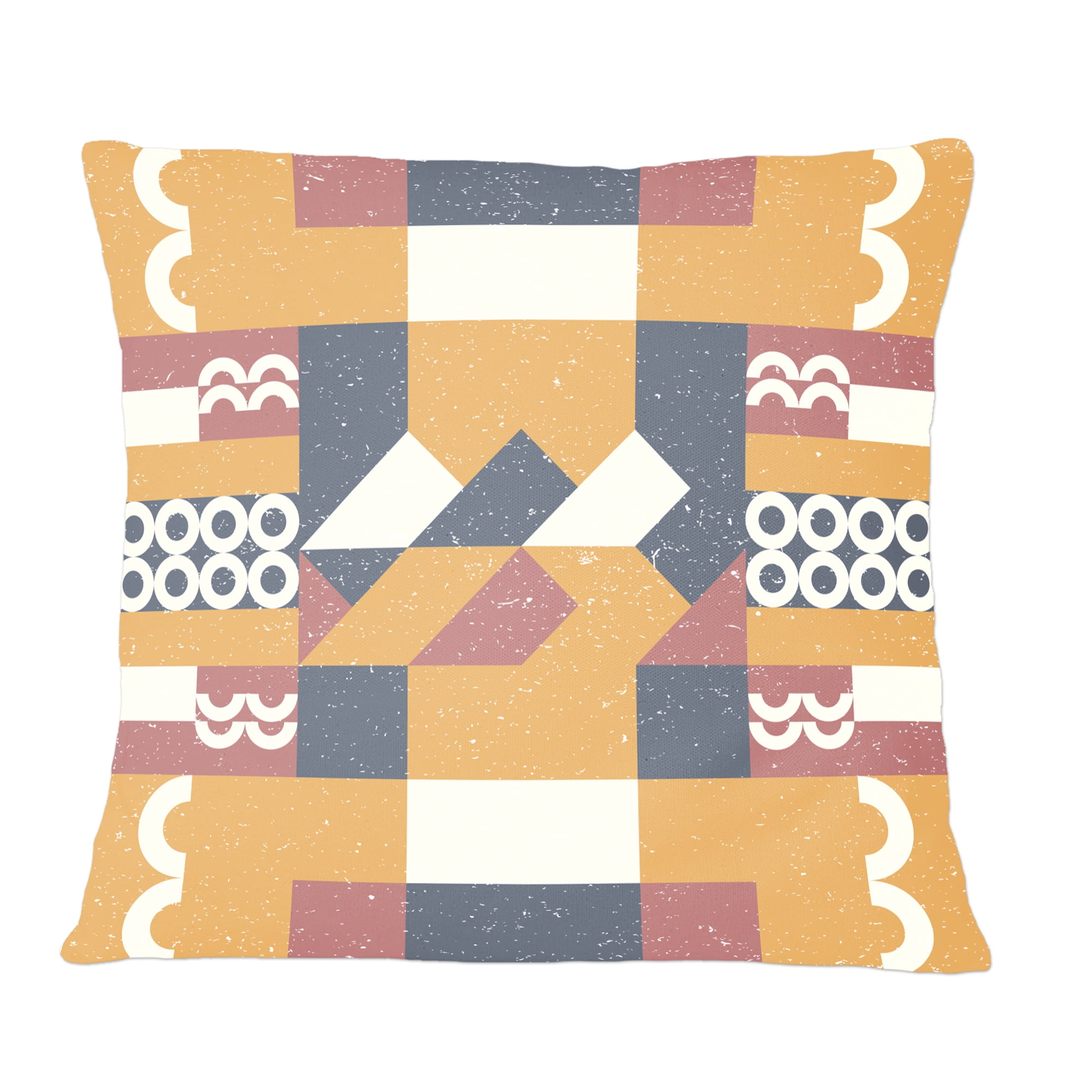 Designart Retro Geometric Design VI' Mid-Century Modern Throw Pillow - 12x20
