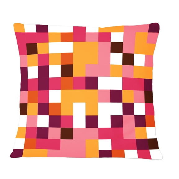 Designart Retro Geometric Design VII' Mid-Century Modern Throw Pillow - 12x20