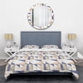 thumbnail image 1 of Designart 'Retro Geometric Design X' Mid-Century Modern Duvet Cover Set, 1 of 4