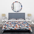 thumbnail image 1 of Designart 'Retro Geometric Grid IV' Mid-Century Modern Duvet Cover Set, 1 of 4