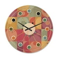 thumbnail image 1 of Designart 'Retro Geometric Minimal I' Mid-Century Modern Wood Wall Clock, 1 of 5