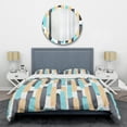 thumbnail image 1 of Designart 'Retro Geometrical Abstract I' Mid-Century Modern Duvet Cover Set, 1 of 4